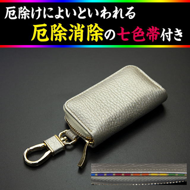 交通安全スマートキーケース　シャンパンゴールド