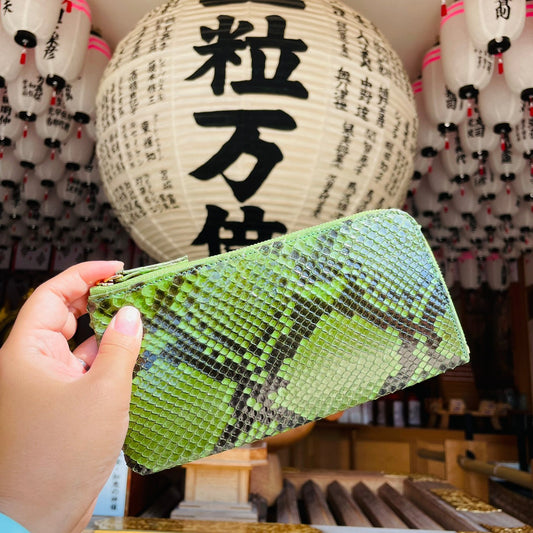 開運緑の錦蛇（本物）レジさっと