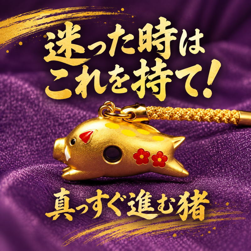 開運猪キーフォルダー