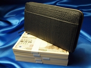 高級財布シリーズ「年収が1000万になる財布　水商売の神様　シャークスキン　財布の王様」
